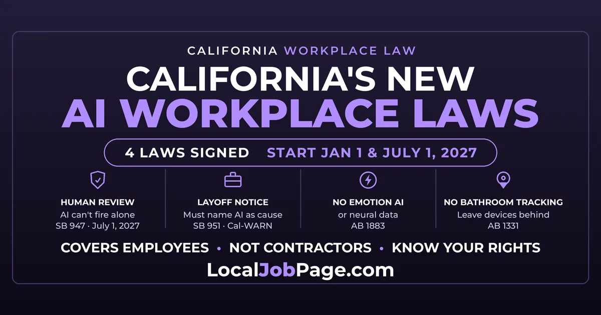 California's New AI Workplace Laws: What Changes for Workers in 2027