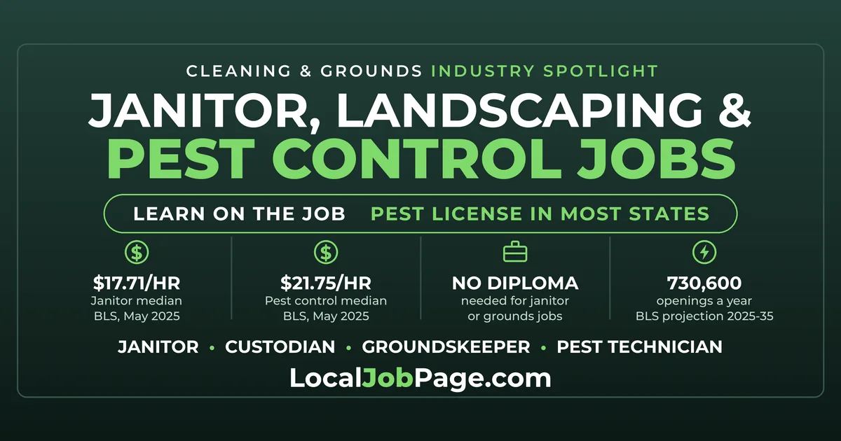 Cleaning, Landscaping and Pest Control Jobs: What They Pay and How to Get Hired