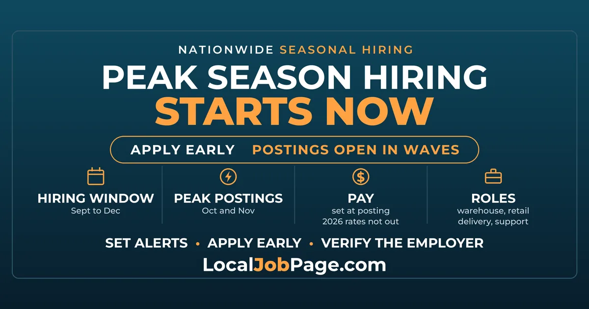 Holiday Seasonal Jobs 2026: When to Apply and Where to Look